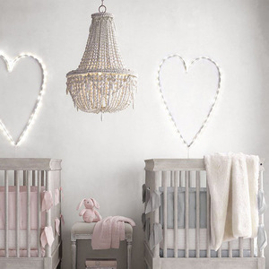 I migliori lampadari in metallo con perline naturali in <span class=keywords><strong>legno</strong></span> all'ingrosso che appendono l'illuminazione della decorazione domestica - Product Image 5