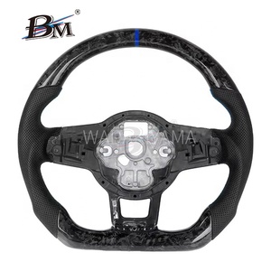 Accessoires de voiture Volante en Fiber de carbone forgé BM Intérieur de sport classique Personnaliser Volkswagen <span class=keywords><strong>GTI</strong></span> R MK7 MK7.5 <span class=keywords><strong>Golf</strong></span> Series VW - Product Image 1