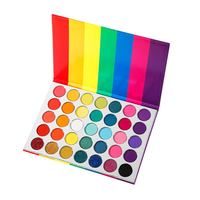 Rainbow Bright High Pigment Lidschatten-Palette 35 Glitzer farben Private Label Makeup für die Augen
