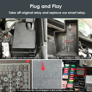 <span class=keywords><strong>Alarme</strong></span> de Voiture <span class=keywords><strong>Sans</strong></span> <span class=keywords><strong>Fil</strong></span> à Relais, Système Antivol pour Automobile avec Coupure Moteur, Antidémarrage Démarrage à Distance, Installation Facile - Product Image 5