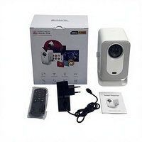 Mini Proyector Portátil con Batería, WiFi, Enfoque Automático, Corrección Trapezoidal, Compatible con 4K, Reproductor Multimedia para Cine en Casa
