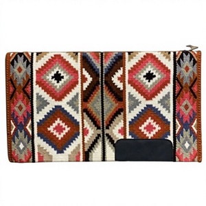 Couverture de selle occidentale personnalisée en gros, écologique et durable, pour chevaux, tapis en laine tissé à la main avec coins renforcés - Product Image 1