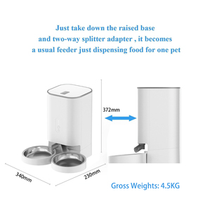 Smart Automatic <span class=keywords><strong>Pet</strong></span> Feeder Dispenser 4L Kapazität WiFi Lebensmittel lagerung Cat Dog Bowl Rutsch feste 4L Cat Bowl Wasser anwendung Kostenlos - Product Image 3