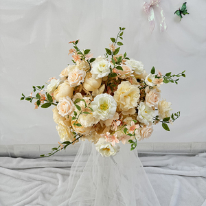 QYY-Q246 Meilleure Vente Grandes Compositions Florales <span class=keywords><strong>de</strong></span> Mariage Boule <span class=keywords><strong>de</strong></span> Fleurs Artificielles en Soie Grande <span class=keywords><strong>Rose</strong></span> - Product Image 6