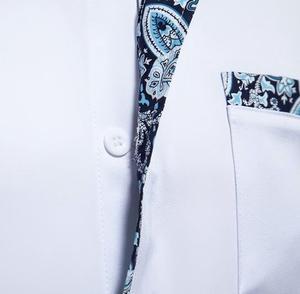 <span class=keywords><strong>Chemise</strong></span> à manches longues rose pour hommes <span class=keywords><strong>Chemise</strong></span> à la mode classique d'automne pour hommes Vêtements pour hommes de haute qualité pour les affaires, les fêtes et les mariages - Product Image 3
