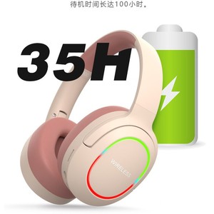 Auriculares Inalámbricos Bluetooth L800, Sobre la Oreja, con Cancelación de Ruido, Plegables, con Micrófono, Auriculares para Juegos, Carga Tipo C - Product Image 3