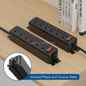 <strong>Wall</strong> <strong>Mount</strong> Smart <strong>Plug</strong> 6 AC Outlets Copper Power Strip with USB Port Overload Protection Indicator <strong>Light</strong> for Hospital Office Use - Product Image 2