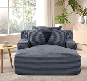 Elegante Sofá Cama Plegable de Pana Gris, Sofá de Suelo de Espuma Viscoelástica Comprimida con 3 Años de Garantía para Uso Doméstico - Product Image 6