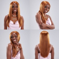 Wig depan renda Swiss transparan 4 # rambut manusia Brasil lurus tulang grosir wig untuk WANITA HITAM