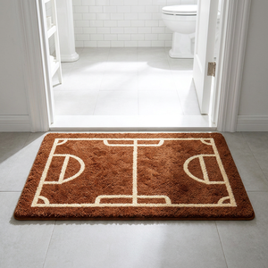 Tapis de bain absorbant tufté antidérapant à motif <span class=keywords><strong>football</strong></span>/soccer pour événements, en microfibre, grande taille pour salon, commande en gros - Product Image 3