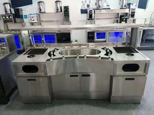 طاولة بارتندر بتصميم عتيق، خدمة شاملة، طاولة تحضير وخلط المشروبات التجارية متعددة الوظائف - Product Image 2