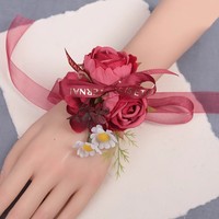 Set Korsase Bunga Buatan untuk Pengantin Pria, Pengiring Pengantin Wanita, Pernikahan, Aksesoris Pengantin Lengkap, Wisuda, Hari Ibu