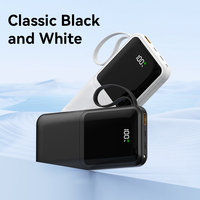 Power Bank Baterai Li-Polymer 10000mAh 22.5W Pengisian Cepat yang Dapat Disesuaikan dengan Dua Port USB & Tipe-C untuk Perjalanan Bisnis