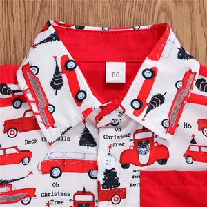 Kaus balita laki-laki, KBCS-018 anak laki-laki, atasan cetakan kartun Natal lengan pendek - Product Image 3