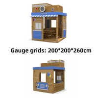 Maison de jeu en bois pour enfants, aire de jeux de jardin d'enfants, pour la maternelle, extérieur, salle de classe, cuisine de terre