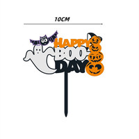 Offre Spéciale décoration de fête d'halloween fournitures fantôme chauve-souris citrouille gâteau Topper pour décoration de gâteau d'halloween