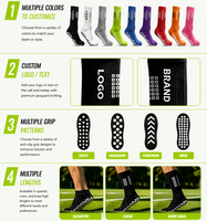 Chaussettes de football personnalisées antidérapantes de haute qualité, échantillon gratuit, faible MOQ, chaussettes de sport compétitives