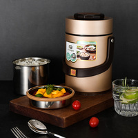 Conteneur isotherme empilable en acier inoxydable à 3 couches de 67 oz pour aliments chauds et soupes, avec couvercle en PP sans BPA et sac à lunch
