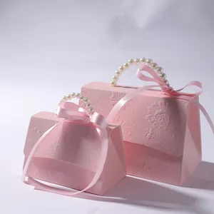 Sac cabas en papier bonbon de mariage créatif personnalisé sac cadeau de boîte bonbon de cadeau de mariage