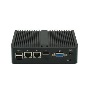 Mini PC sin ventilador N100 con 2 Lans Mini computadora industrial de escritorio N100 CPU EE. UU./UE enchufes mini pc sin ventilador - Product Image 1