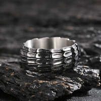 KALEN – bagues de bijoux Vintage en acier inoxydable pour hommes, écailles de Dragon à Surface usée