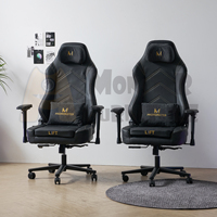 Kursi Gaming Gaya Balap Ergonomis Modern Monster, Baja 1.2mm, Bantal Kepala Magnetik, Sandaran Dapat Direbahkan Sepenuhnya, Sandaran Tangan Dapat Disesuaikan, Lebar