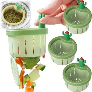 Colador de drenaje para fregadero de cocina de <span class=keywords><strong>Cactus</strong></span> antiobstrucción, colector de residuos de alimentos, tapón de limpieza fácil, cesta de filtro a prueba de fugas - Product Image 2