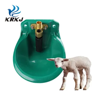 Cuenco de agua potable de plástico automático para ganado, para ovejas, cabras y cerdo, 1,2 L, KD614