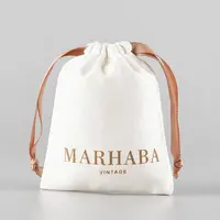 Custom Jewelry Bag, 100% Organic Cotton Canvas Pouch