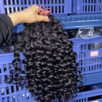 Extensiones de Cabello Humano de Alta Calidad, Cabello Humano Liso, Rizado, Ondulado, Extensiones de Cabello Tejidas a Crochet
