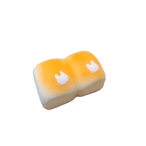 Jouets anti-stress squishy en PU, pain réaliste, petits pains vapeur imprimés lapin mignon, à remontée lente, jouets doux pour enfants, vente en gros - Product Image 1