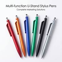 Penne a Sfera in Plastica con Supporto per Telefono, Colore Personalizzato, Stampa Logo, Penne Pubblicitarie per Regali