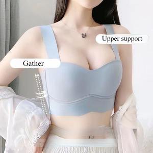 <span class=keywords><strong>Lingerie</strong></span> sans couture couverture complète femmes sans fil doux sans bretelles soutien-gorge ascenseur et soutien solide pleine taille soutien-gorge lingeries - Product Image 3