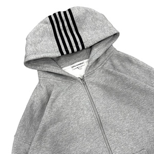 Ensemble deux pièces en <span class=keywords><strong>molleton</strong></span> épais de haute qualité, personnalisé avec rayures, sweat à capuche zippé oversize et pantalon de survêtement ample à jambes larges, style streetwear pour homme - Product Image 5
