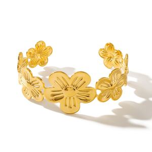 Pulseras y Brazaletes de Moda de Acero Inoxidable con Baño de Oro PVD de Alto Brillo, Antialérgicos, al por Mayor - Product Image 1