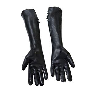 New Style Long Leather <b>Gloves</b> for Women Opera <b>Gloves</b> Plain Design Fashion Winter Long Sheepskin Leather Elbow <b>Gloves</b> - Product Image 5