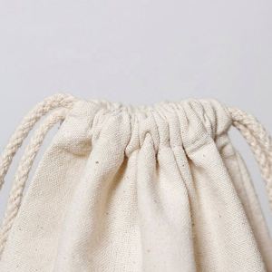 Wholesale Custom Print Eco Friendly <b>Recycled</b> Plain Printed Big Cotton Canvas Pouch Drawstrings Dust <b>Bags</b> With Rope Logo - Product Image 6