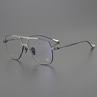 Gafas Ópticas de Titanio Unisex, Estilo Piloto, Alta Calidad, Chic, Tradicionales, Y2K, Monturas de Diseño para Computadora, Brillantes, Hermosas y Ligeras