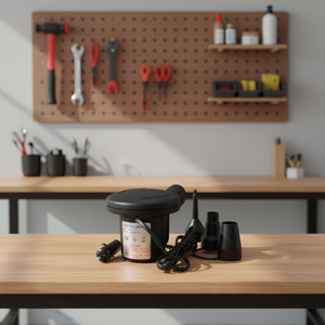 Pompe à air électrique 110v <span class=keywords><strong>220v</strong></span> <span class=keywords><strong>12v</strong></span>, <span class=keywords><strong>gonfleur</strong></span> automatique de ballons, pompe en plastique portable - Product Image 6