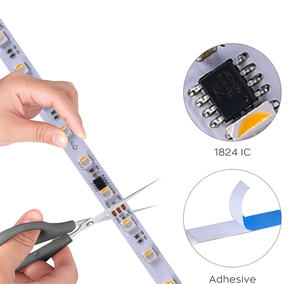Striscia LED <span class=keywords><strong>Neon</strong></span> Nera a 360 Gradi, 24VDC, Bianca CCT RGB RGBW RGBCCT, Indirizzabile, Colori Magici, in Silicone Impermeabile - Product Image 5