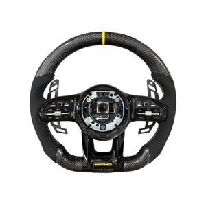 Volant en fibre de carbone Akantra, adapté aux modèles Mercedes-Benz de 2010 à <span class=keywords><strong>2022</strong></span>, équipé de palettes de changement de vitesse magnétiques - Product Image 2