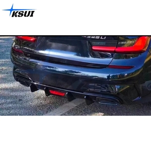 For BMW G20 <strong>3</strong> Series TK Style Rear Bumper <strong>Diffuser</strong> Lip Dry Carbon Fiber Rear <strong>Diffuser</strong> With Led - Product Image 5