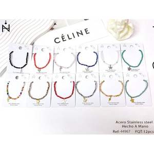 Pulsera de Cuentas de Acero Inoxidable, 6 Estilos Mixtos, Casual, Deportiva, Unisex, para Uso Diario - Product Image 1