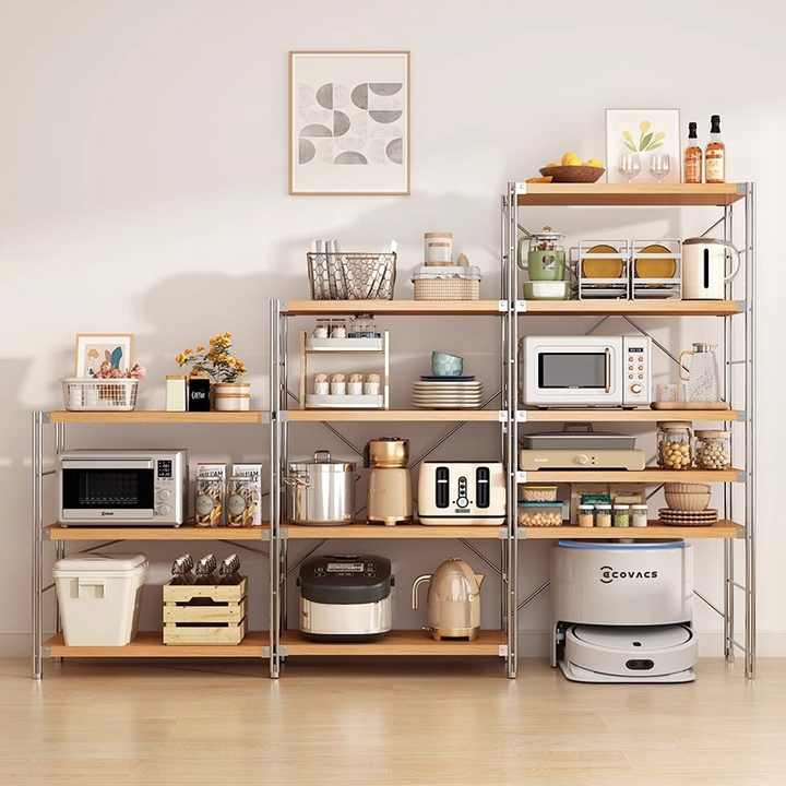Detachable 5-Layer Storage Rack for Household Sundries Wooden Storage ...