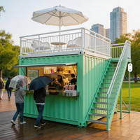 Mini-restaurant conteneur préfabriqué pop-up de 10 pieds pour café et restauration rapide