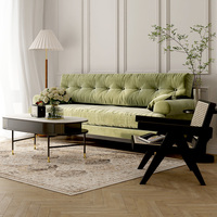 American Vintage Sofa Set diseño nuevo terciopelo europeo moderno 123 sala de estar sofá muebles conjunto de lujo