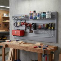 Panneaux de mur alvéolé en PVC pour garage et système de rangement pour magasin et entrepôt domestiques