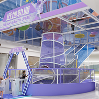 Parc d'escalade en filet de cordes pour aire de jeux verticale, gain de place, personnalisé, haute densité, pour la décoration des centres commerciaux