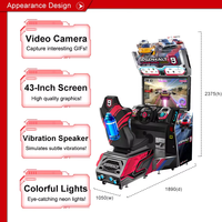 Simulateur de conduite Asphalt 9 Sd, machine d'arcade de course, console de jeu de course automobile, machine de course d'arcade, machine de divertissement