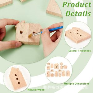 Tableau de graffiti en bois pour enfants, jouets en bois massif, blocs de construction, décorations de maison, ornements, artisanat - Product Image 3